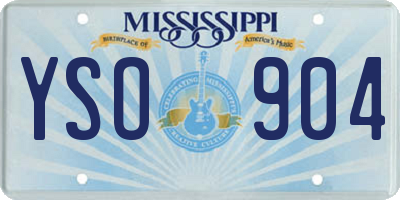 MS license plate YSO904