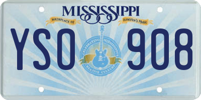 MS license plate YSO908
