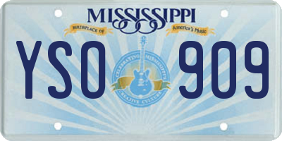 MS license plate YSO909