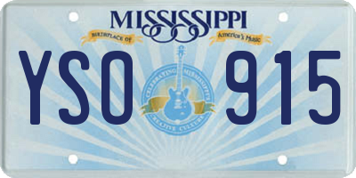 MS license plate YSO915