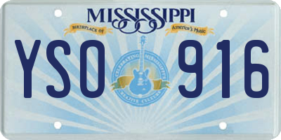 MS license plate YSO916