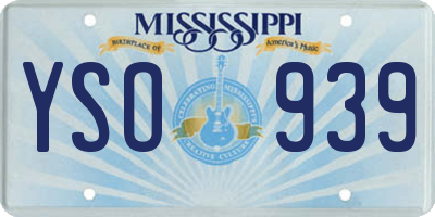 MS license plate YSO939