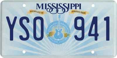 MS license plate YSO941