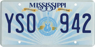 MS license plate YSO942