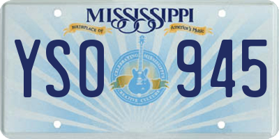 MS license plate YSO945