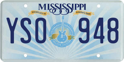 MS license plate YSO948