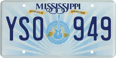 MS license plate YSO949
