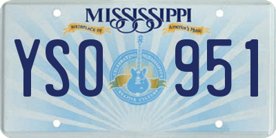 MS license plate YSO951
