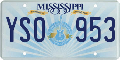 MS license plate YSO953