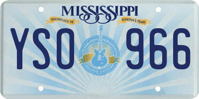 MS license plate YSO966