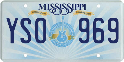 MS license plate YSO969