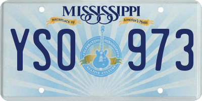 MS license plate YSO973