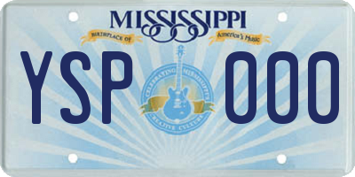 MS license plate YSP000