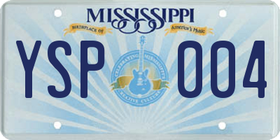 MS license plate YSP004