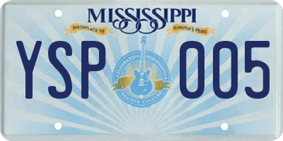 MS license plate YSP005