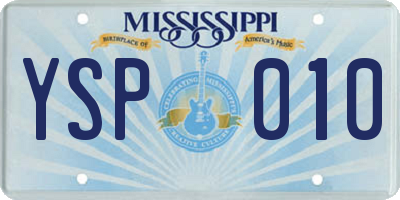 MS license plate YSP010
