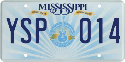 MS license plate YSP014