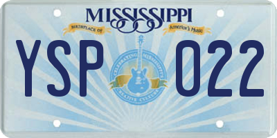 MS license plate YSP022
