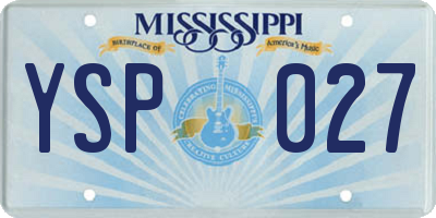 MS license plate YSP027