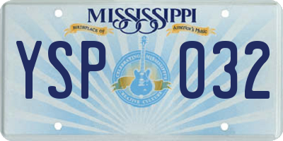 MS license plate YSP032