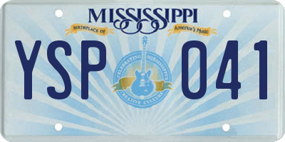MS license plate YSP041