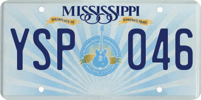MS license plate YSP046