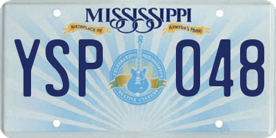 MS license plate YSP048