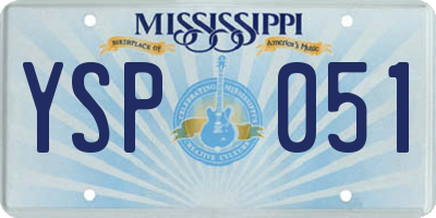 MS license plate YSP051