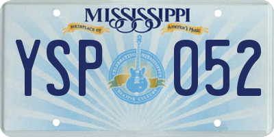 MS license plate YSP052