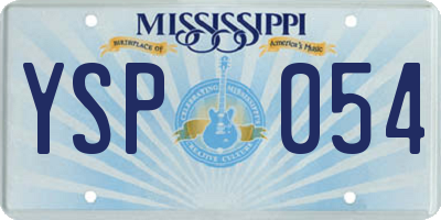 MS license plate YSP054