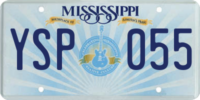 MS license plate YSP055