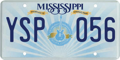 MS license plate YSP056