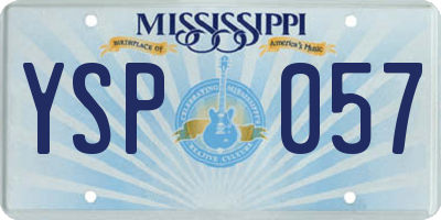 MS license plate YSP057