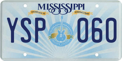 MS license plate YSP060