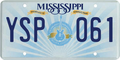 MS license plate YSP061