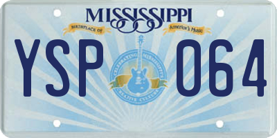 MS license plate YSP064