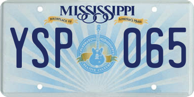 MS license plate YSP065