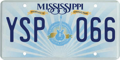 MS license plate YSP066