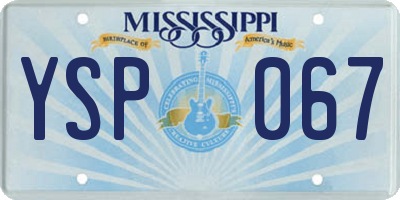 MS license plate YSP067