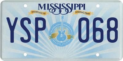 MS license plate YSP068