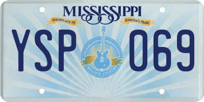 MS license plate YSP069