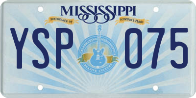 MS license plate YSP075