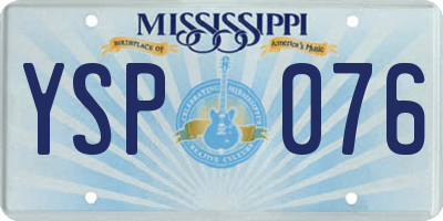 MS license plate YSP076