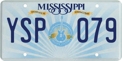 MS license plate YSP079
