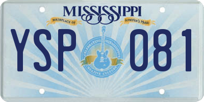 MS license plate YSP081