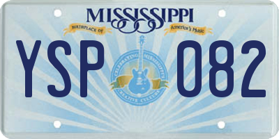 MS license plate YSP082
