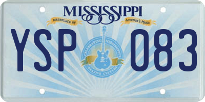 MS license plate YSP083