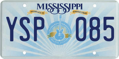 MS license plate YSP085