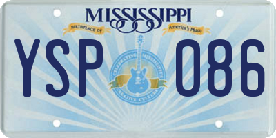 MS license plate YSP086