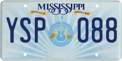 MS license plate YSP088